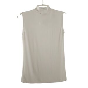 Truth by Republic Sleeveless Top Size M White Ribbed Pullover